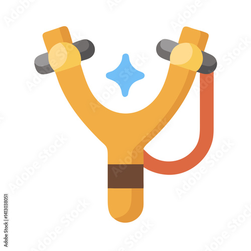 Slingshot Toy Icon Representing Classic Outdoor Play