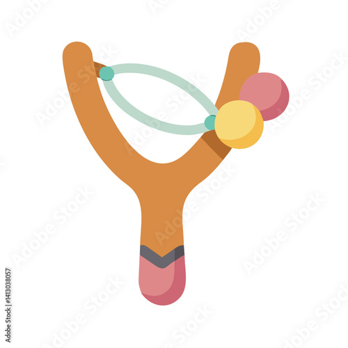 Slingshot Toy Icon Representing Classic Outdoor Play