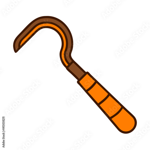 Crowbar with an orange handle, tool for construction and maintenance work, industrial background, practical equipment