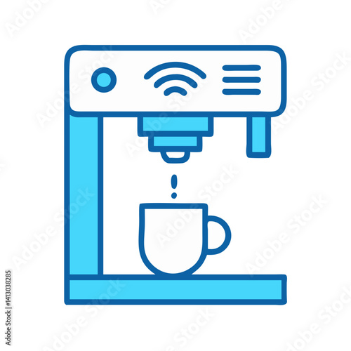 Smart Coffee Maker Icon Representing Automated Brewing System