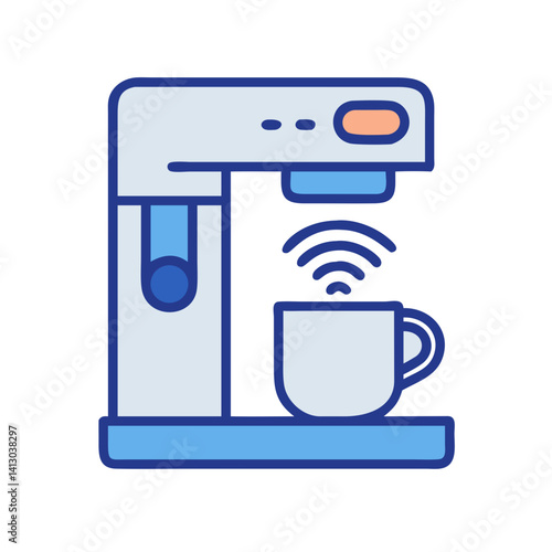Smart Coffee Maker Icon Representing Automated Brewing System