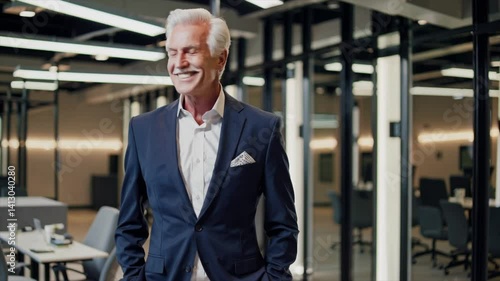 Wallpaper Mural Business professional in modern office space showcasing elegance and confidence during a corporate meeting Torontodigital.ca