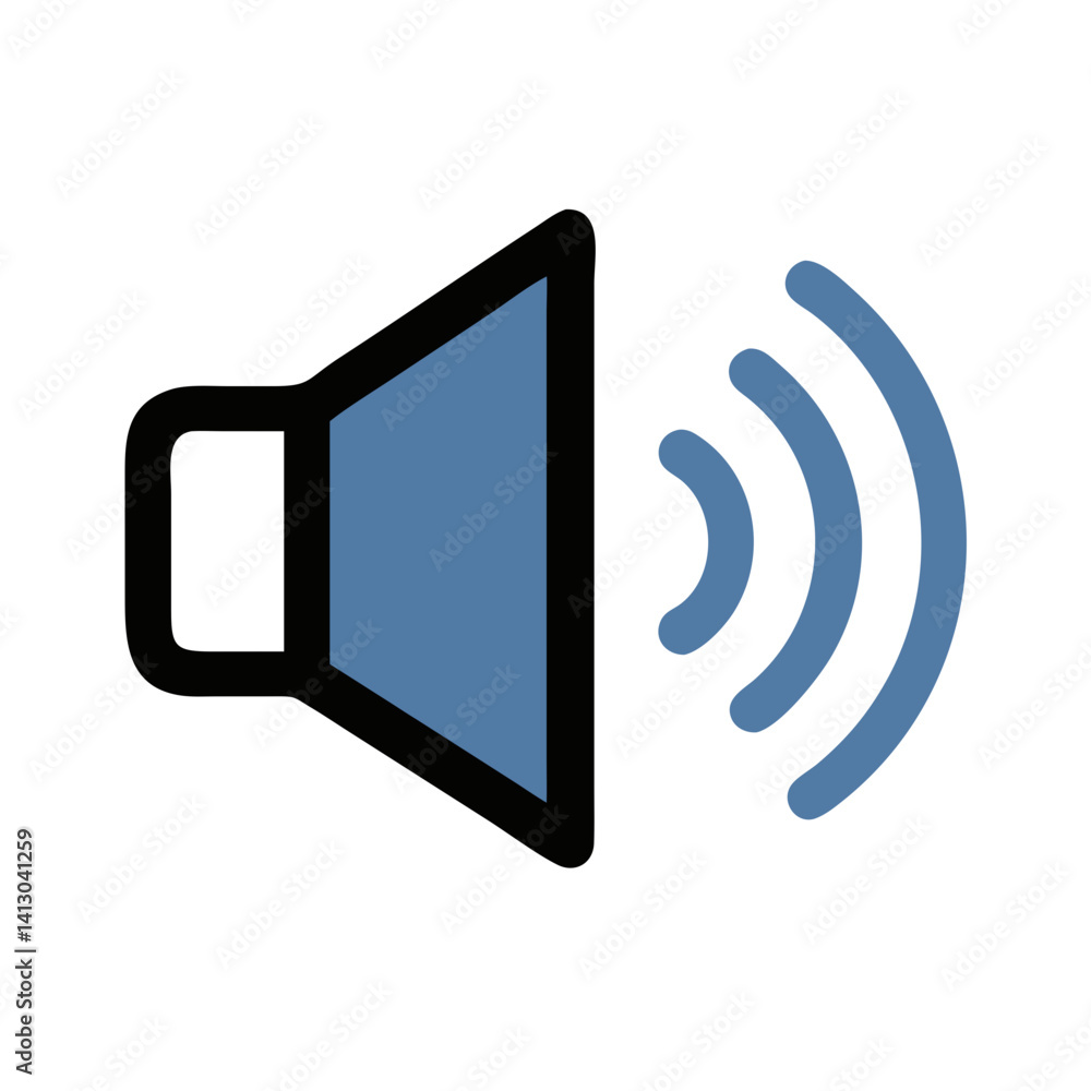Speaker Icon – Audio or Volume Symbol, Sound Level, Loudspeaker Sign