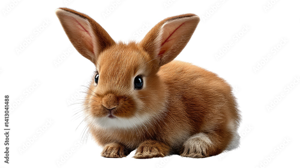 Obraz premium Candid Bunny: A fluffy bunny rabbit sits, capturing a moment of innocence and gentleness. A symbol of life and growth and beauty.