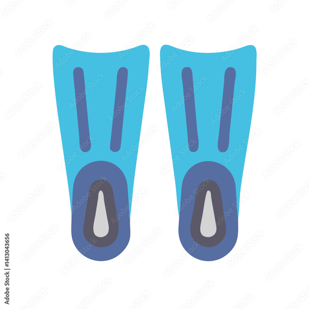 Obraz premium Swim Fins Icon Representing Snorkeling or Diving