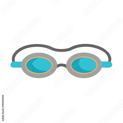 Swimming Goggles Icon Representing Pool or Sea