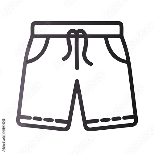 Swim Shorts Icon Representing Summer Beachwear