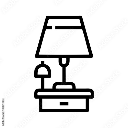 Table Lamp Icon Representing In-Room Lighting