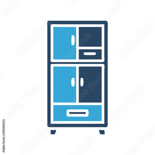 Tall Cabinet Icon Representing Kitchen or Utility