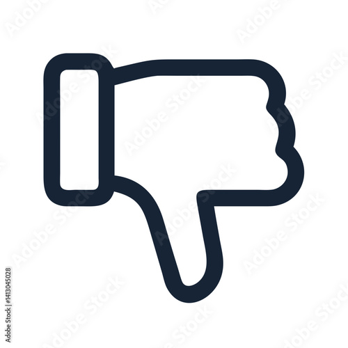 Thumbs Down Icon – Representing Negative Feedback or Disapproval