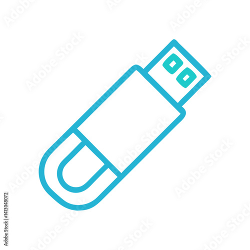 USB Drive Icon Representing Portable Storage Device and Data Transfer Tool