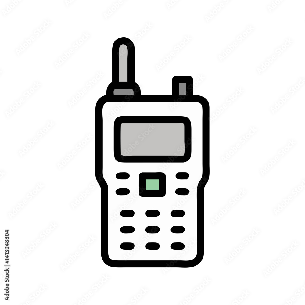 Walkie Talkie Icon Representing Outdoor Communication and Two-Way Radio Device Walkie Talkie Icon Representing Outdoor Communication and Two-Way Radio Device
