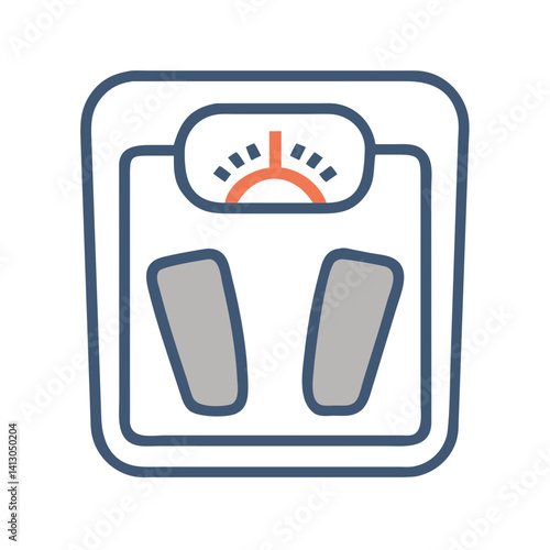 Weighing Scale Icon Representing Body Measurement and Health Monitoring