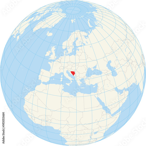 Locator map showing the location of Bosnia and Herzegovina