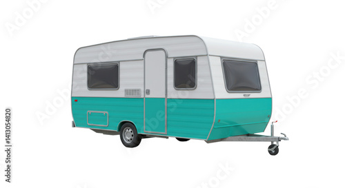 Foto Isolated Retro Caravan