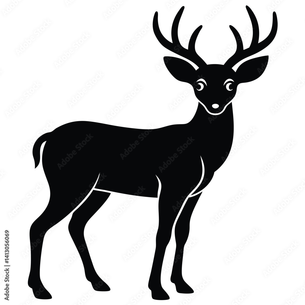 Fototapeta premium Mule Deer Wildlife Vector Art