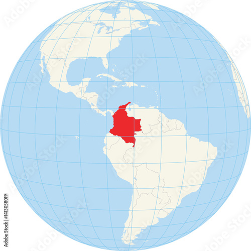Locator map showing the location of Colombia