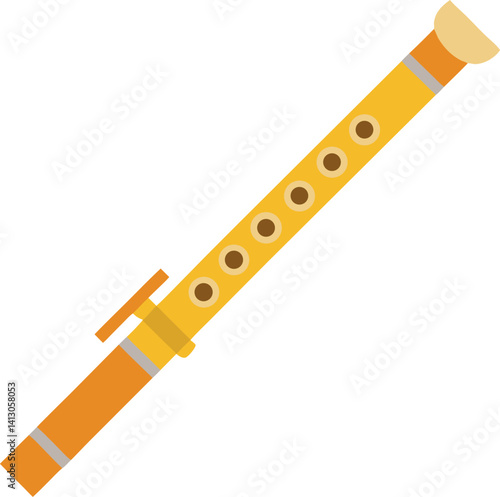flute isolated on white background