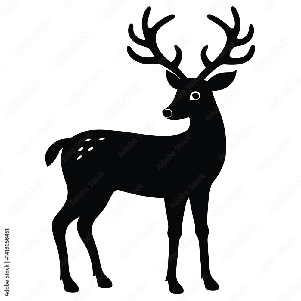 Fototapeta premium Reindeer Antlers Forest Art