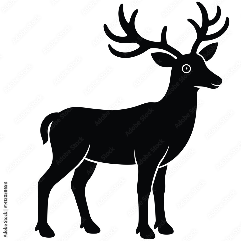 Fototapeta premium Reindeer Animal Winter Graphic