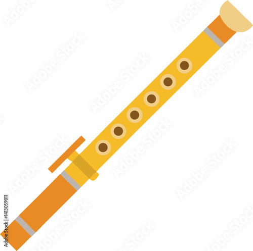 flute isolated on white background