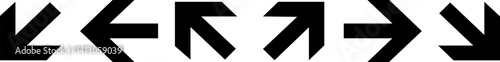 Arrow icon set. Safety Signs Symbols, Emergency Exit Sign, Traffic signages symbols like this way, left, right, and one way
