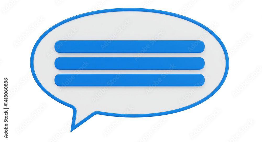 Isolated Blue Speech Bubble Isolated Blue Speech Bubble