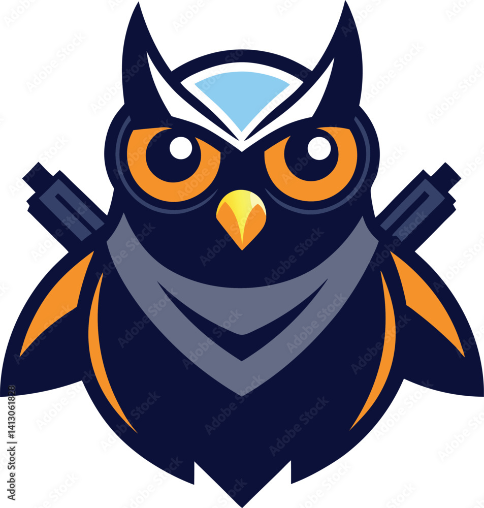 Fototapeta premium owl on white background