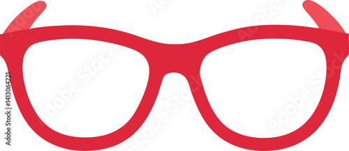 red sunglasses isolated on white