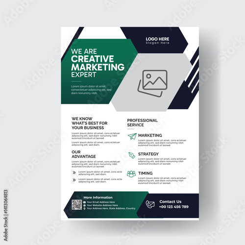 Creative & Modern Business Flyer Corporate Poster Brochure Cover Template 