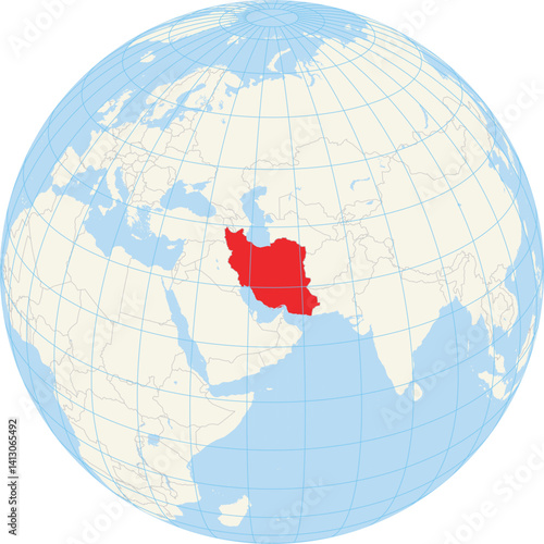 Locator map showing the location of Iran