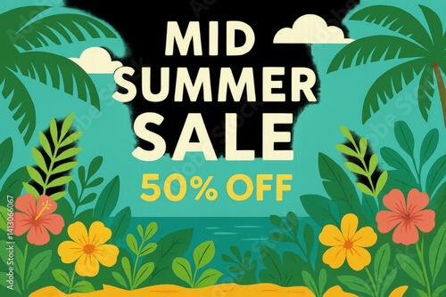 Mid Summer Sale Offers 50 Percent off on Beach Essentials and Tropical Decor
