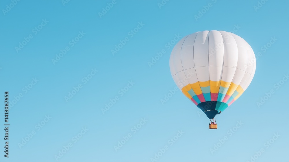 Fototapeta premium Colorful hot air balloon in a clear sky