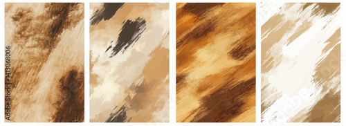 Vector pattern set of rough sandy brush movement on a light background