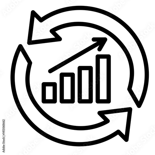 Continuous Improvement  Icon Element For Design
