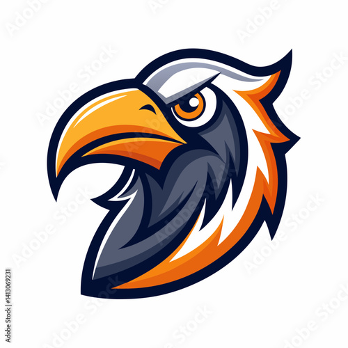 toucan head vector illustration
