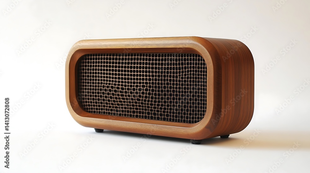 Wooden Speaker with Modern Design. Wooden Speaker with Modern Design.