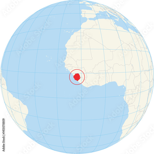 Locator map showing the location of Sierra Leone