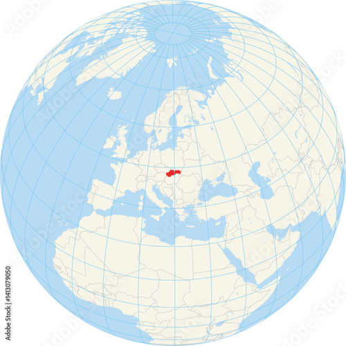 Locator map showing the location of Slovakia