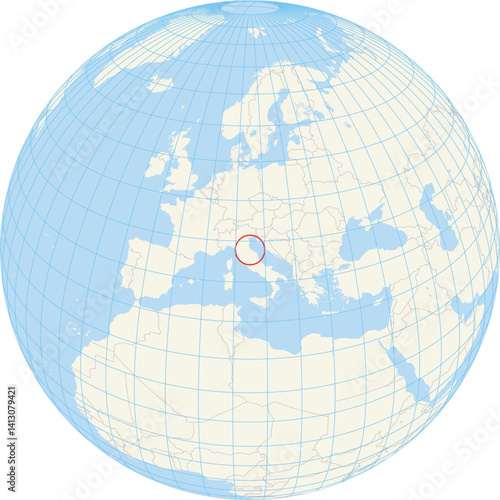 Locator map showing the location of San Marino