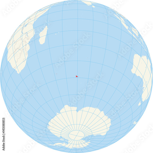 Locator map showing the location of the French Southern and Antarctic Lands