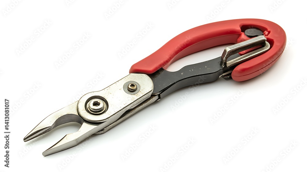 Redhandled pliers with studio shot. Redhandled pliers with studio shot.