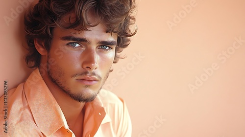 Close-up portrait of a young man with tousled brown hair.