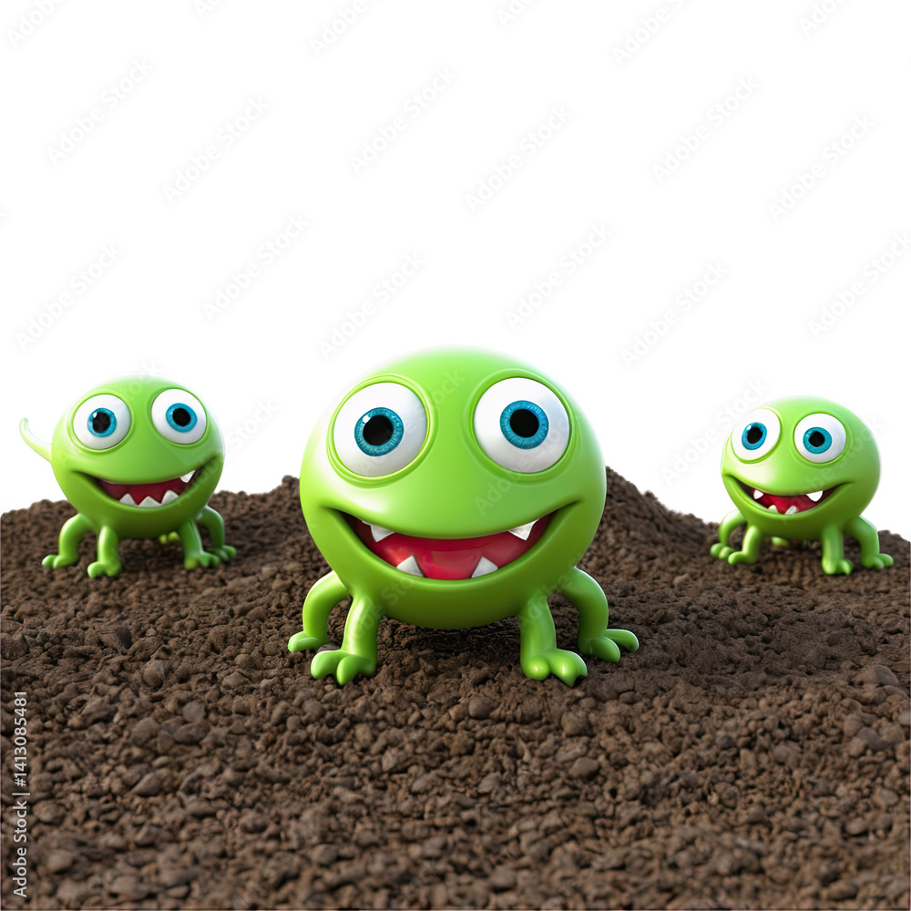 Obraz premium Sproutlings from Space: Happy Hatchlings on Earth