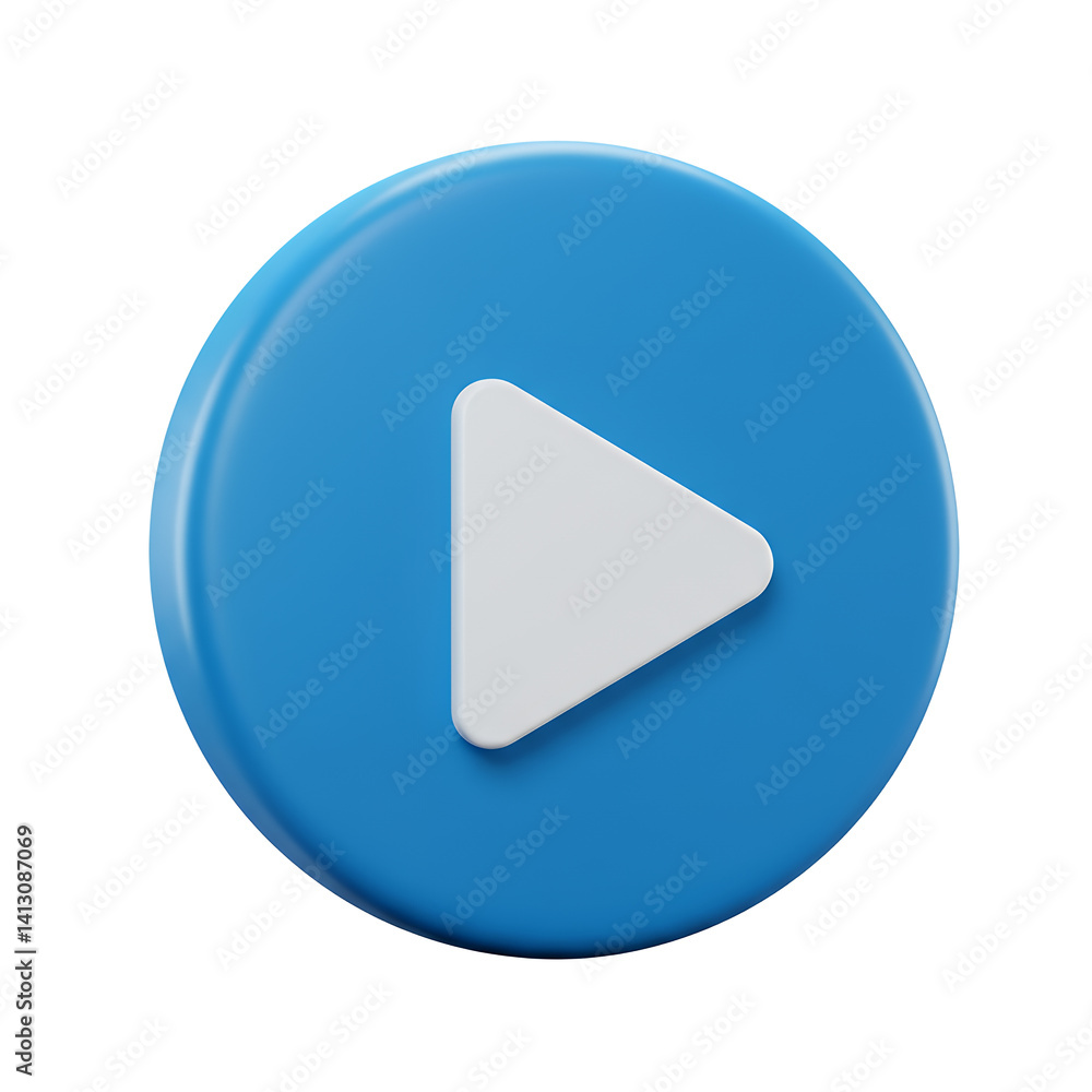 Playing Button Graphic Isolated on White Background Playing Button Graphic Isolated on White Background
