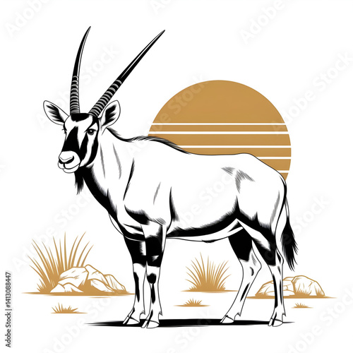 vector illustration of an a dear