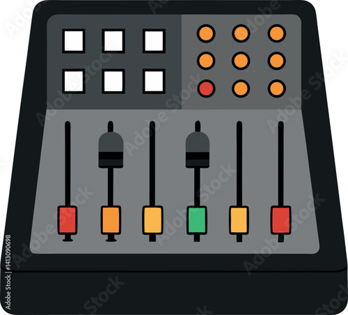 mixer-console-on-