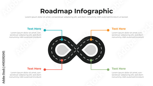 Roadmap infographic presentation layout fully editable.