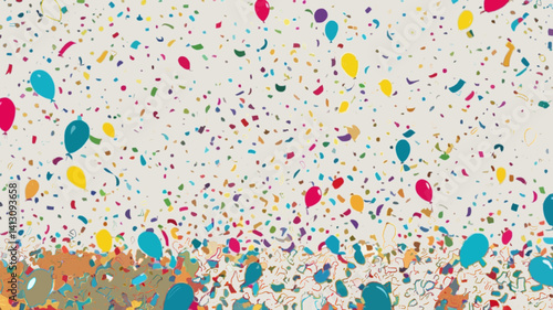 Seamless Confetti Celebration Party Excitement Background
