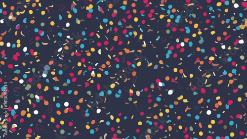 Seamless Confetti Celebration Party Excitement Background